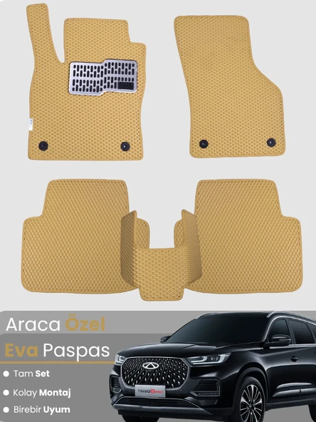 Chery Tiggo 8 Pro EVA Paspas Tam Set – Birebir Uyum,Araca Özel Tasarım,Su Geçirmez,Kolay Montaj ürün görseli 1