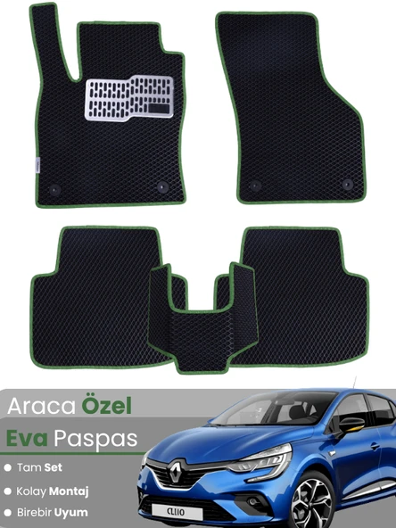 Renault Clio 5 Hatchback (2020-2025) Uyumlu EVA Paspas Tam Set – Birebir Uyum,Araca Özel Tasarım ürün görseli 1