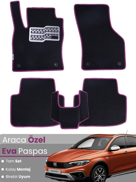 Fiat Egea Cross,Hatchback Uyumlu EVA Paspas Tam Set – Birebir Uyum, Araca Özel Tasarım,Kolay Montaj ürün görseli 1