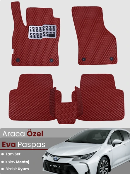 Totota Corolla Benzinli (2019-2025) Uyumlu EVA Paspas Tam Set – Birebir Uyum,Araca Özel Tasarım ürün görseli 1