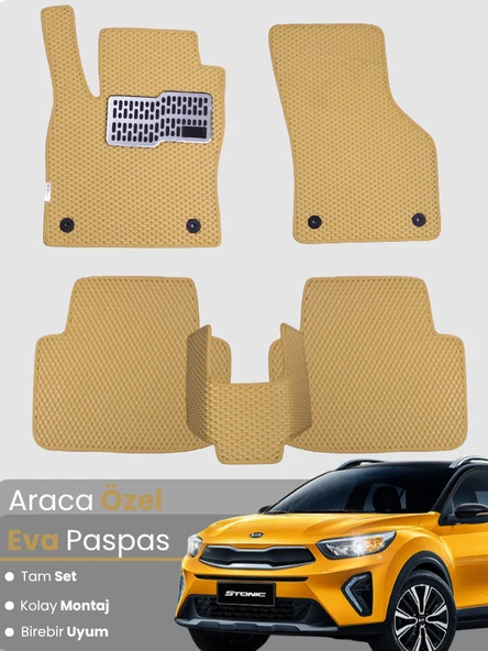 Kia Stonic (2017-2025) Uyumlu EVA Paspas Tam Set – Birebir Uyum,Araca Özel Tasarım,Kolay Montaj ürün görseli 1