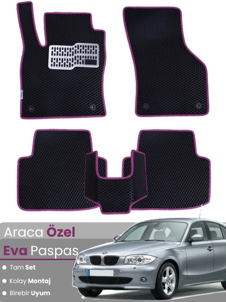 BMW 1 SERİSİ E87 (2004-2011) Uyumlu EVA Paspas Tam Set–Araca Özel,Su Geçirmez,Kolay Montaj ürün görseli 1