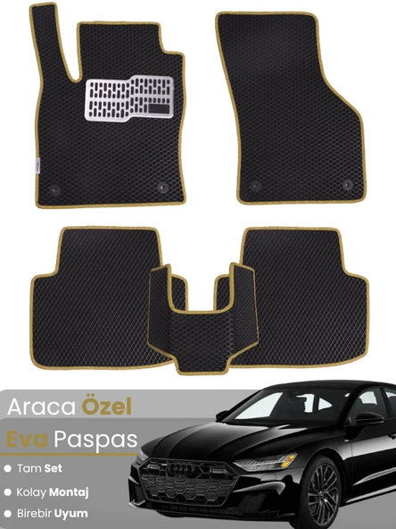 AUDİ A7 (2018-2024) Uyumlu EVA Paspas Tam Set–Araca Özel,Su Geçirmez,Hızlı ve Kolay Montaj ürün görseli 1
