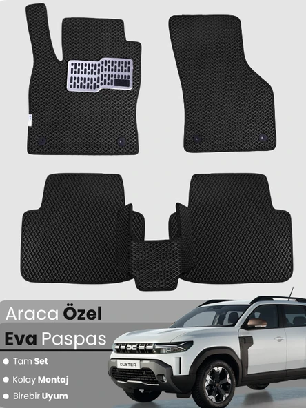 DACİA DUSTER (2018-2024) Uyumlu EVA Paspas Tam Set–Araca Özel,Su Geçirmez,Kolay Montaj ürün görseli 1