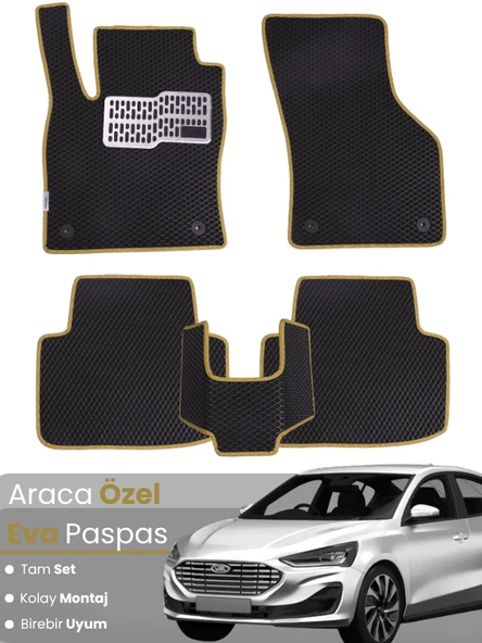 FORD FOCUS 5 (2024-2025) Uyumlu EVA Paspas Tam Set–Araca Özel,Su Geçirmez,Kolay Montaj ürün görseli 1