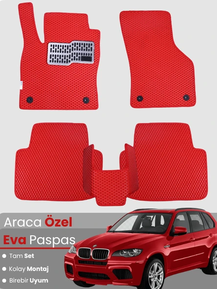 BMW X5 E70 (2006-2013) Uyumlu EVA Paspas Tam Set–Araca Özel,Su Geçirmez,Hızlı ve Kolay Montaj ürün görseli 1