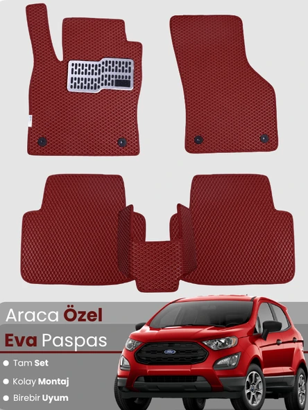 FORD ECOSPORT (2013-2024) Uyumlu EVA Paspas Tam Set–Araca Özel,Su Geçirmez,Kolay Montaj ürün görseli 1