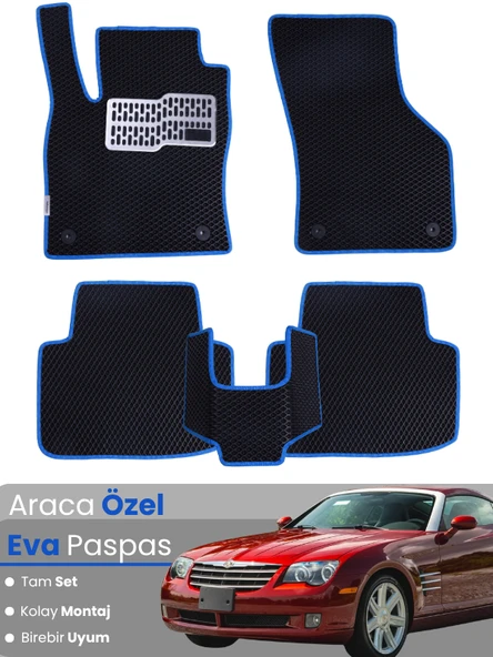 CHRYSLER CROSSFİRE COUPE (2004-2008) Uyumlu EVA Paspas Tam Set–Araca Özel,Su Geçirmez ürün görseli 1