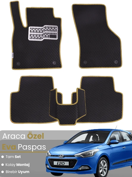 HYUNDAİ i20 (2014-2020) Uyumlu EVA Paspas Tam Set–Araca Özel,Kolay Montaj,Su Geçirmez ürün görseli 1