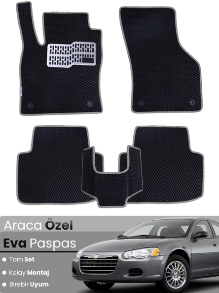 CHRYSLER SEBRİNG (2007-2010) Uyumlu EVA Paspas Tam Set–Araca Özel,Su Geçirmez,Kolay Montaj ürün görseli 1