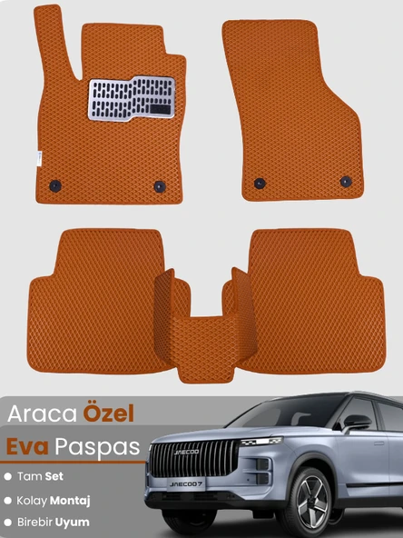 JAECOO 7 4X4 (2024-2025) Uyumlu EVA Paspas Tam Set–Araca Özel,Kolay Montaj,Su Geçirmez ürün görseli 1