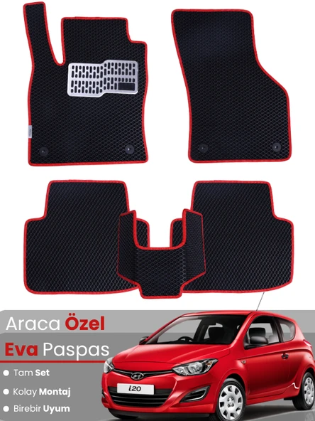 HYUNDAİ i20 (2008-2014) Uyumlu EVA Paspas Tam Set–Araca Özel,Kolay Montaj,Su Geçirmez ürün görseli 1