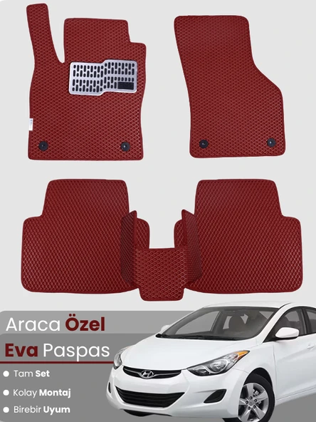 HYUNDAİ ELANTRA (2011-2016) Uyumlu EVA Paspas Tam Set–Araca Özel,Kolay Montaj,Su Geçirmez ürün görseli 1