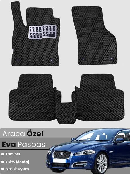 JAGUAR XF (2008-2015) Uyumlu EVA Paspas Tam Set–Araca Özel,Kolay Montaj,Su Geçirmez ürün görseli 1
