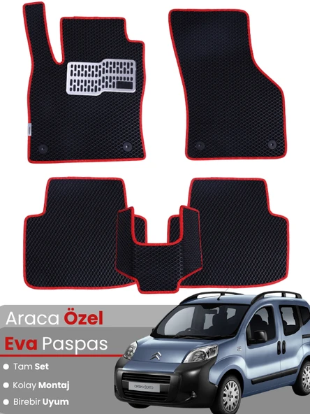 CİTROEN NEMO (2007-2019) Uyumlu EVA Paspas Tam Set–Araca Özel,Su Geçirmez,Kolay Montaj ürün görseli 1