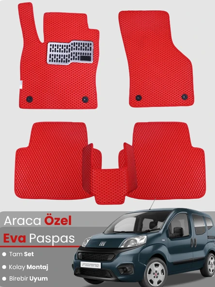 FİAT FİORİNO KOLTUKLU (2021-2025) Uyumlu EVA Paspas Tam Set–Araca Özel,Su Geçirmez ürün görseli 1