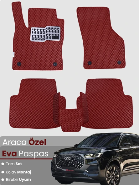 CHERY TİGGO 8 PRO MAX (2024-2025) Uyumlu EVA Paspas Tam Set–Araca Özel,Su Geçirmez,Kolay Montaj ürün görseli 1