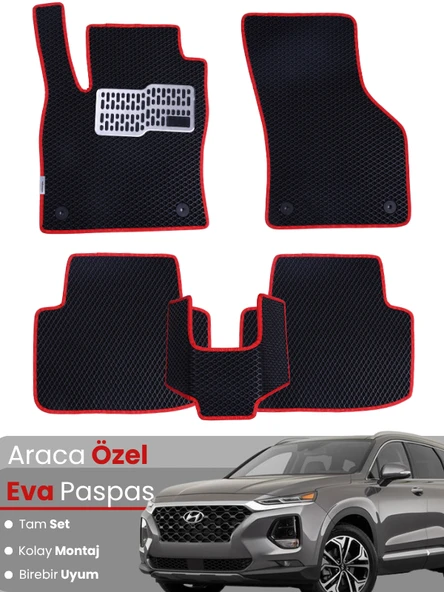 HYUNDAİ SANTAFE (2018-2023) Uyumlu EVA Paspas Tam Set–Araca Özel,Kolay Montaj,Su Geçirmez ürün görseli 1