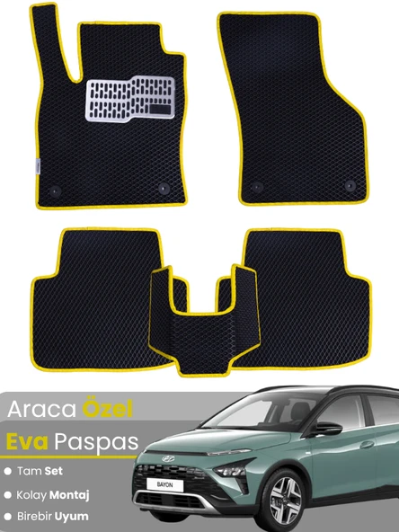 HYUNDAİ BAYON (2021-2025) Uyumlu EVA Paspas Tam Set–Araca Özel,Kolay Montaj,Su Geçirmez ürün görseli 1