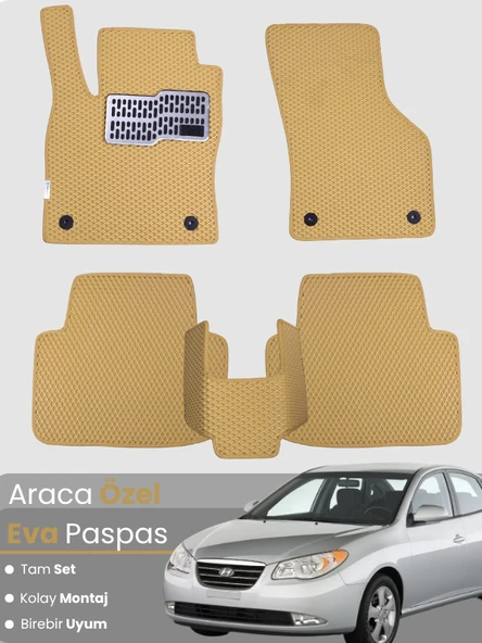 HYUNDAİ ELANTRA (2006-2011) Uyumlu EVA Paspas Tam Set–Araca Özel,Kolay Montaj,Su Geçirmez ürün görseli 1