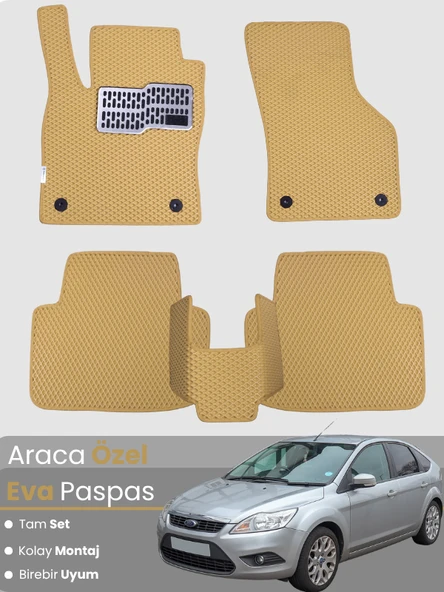 FORD-FOCUS 2 (2005-2011) Uyumlu EVA Paspas Tam Set–Araca Özel,Su Geçirmez,Kolay Montaj ürün görseli 1