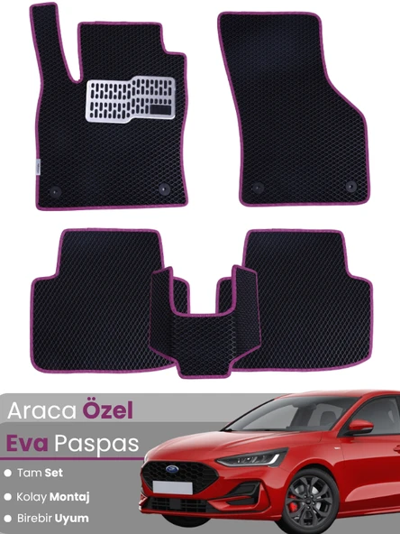 FORD FOCUS 4 HATCHBACK-(2019-2023) Uyumlu EVA Paspas Tam Set–Araca Özel,Su Geçirmez ürün görseli 1