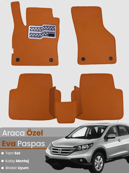 HONDA CRV 4 (2012-2017) Uyumlu EVA Paspas Tam Set–Araca Özel,Kolay Montaj,Su Geçirmez ürün görseli 1