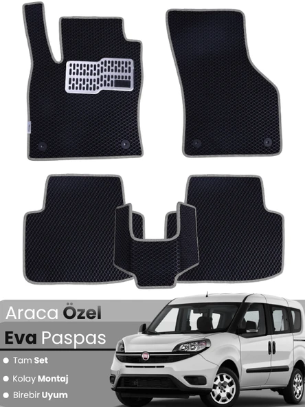 FİAT DOBLO (2010-2022) Uyumlu EVA Paspas Tam Set–Araca Özel,Su Geçirmez,Kolay Montaj ürün görseli 1