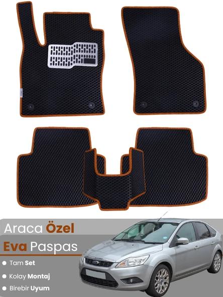 FORD-FOCUS 2 (2005-2011) Uyumlu EVA Paspas Tam Set–Araca Özel,Su Geçirmez,Kolay Montaj ürün görseli 1