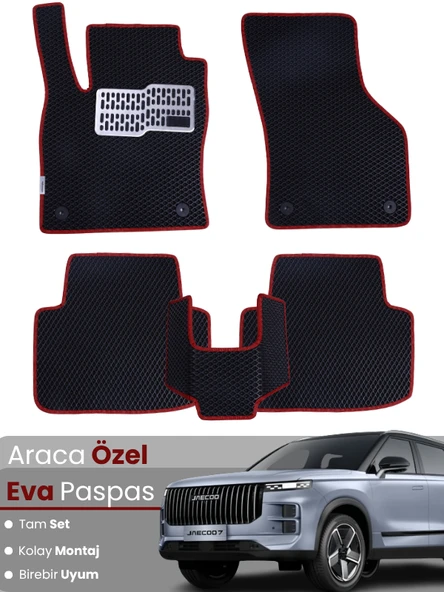 JAECOO 7 4X4 (2024-2025) Uyumlu EVA Paspas Tam Set–Araca Özel,Kolay Montaj,Su Geçirmez ürün görseli 1