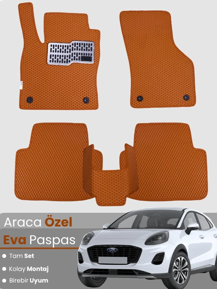 FORD PUMA (2020-2024) Uyumlu EVA Paspas Tam Set–Araca Özel,Su Geçirmez,Kolay Montaj ürün görseli 1