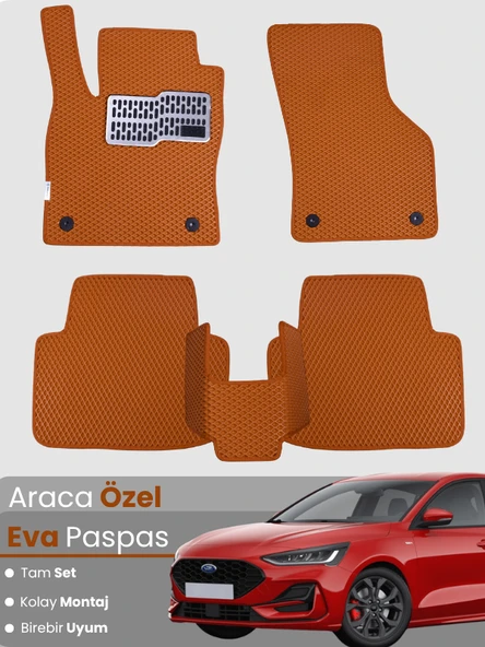FORD FOCUS 4 HATCHBACK-(2019-2023) Uyumlu EVA Paspas Tam Set–Araca Özel,Su Geçirmez ürün görseli 1