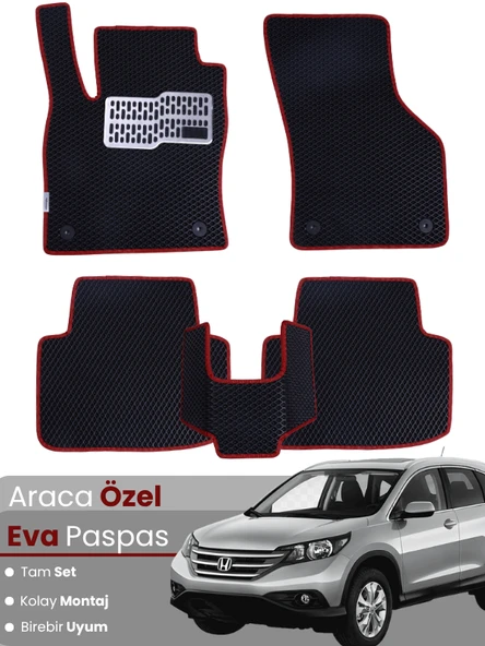 HONDA CRV 4 (2012-2017) Uyumlu EVA Paspas Tam Set–Araca Özel,Kolay Montaj,Su Geçirmez ürün görseli 1