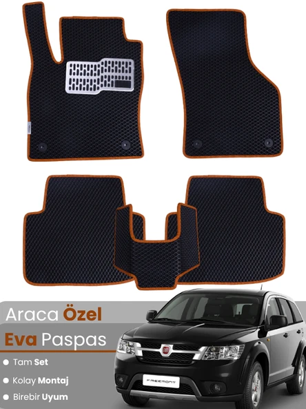FİAT FREEMONT (2011-2016) Uyumlu EVA Paspas Tam Set–Araca Özel,Su Geçirmez,Kolay Montaj ürün görseli 1