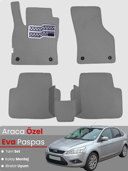 FORD-FOCUS 2 (2005-2011) Uyumlu EVA Paspas Tam Set–Araca Özel,Su Geçirmez,Kolay Montaj ürün görseli 1
