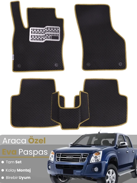 ISUZU  D-MAX (2002-2012) Uyumlu EVA Paspas Tam Set–Araca Özel,Kolay Montaj,Su Geçirmez ürün görseli 1