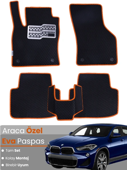 BMW X2 F39 (2017-2023) Uyumlu EVA Paspas Tam Set–Araca Özel,Su Geçirmez,Hızlı ve Kolay Montaj ürün görseli 1