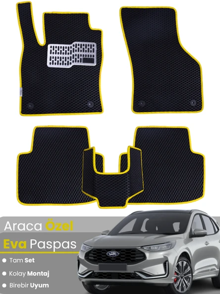 FORD KUGA 3 (2019-2024) Uyumlu EVA Paspas Tam Set–Araca Özel,Su Geçirmez,Kolay Montaj ürün görseli 1