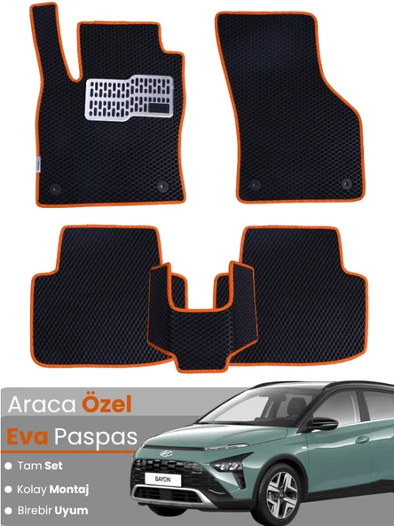 HYUNDAİ BAYON (2021-2025) Uyumlu EVA Paspas Tam Set–Araca Özel,Kolay Montaj,Su Geçirmez ürün görseli 1