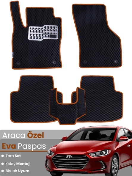 HYUNDAİ ELANTRA (2016-2020) Uyumlu EVA Paspas Tam Set–Araca Özel,Kolay Montaj,Su Geçirmez ürün görseli 1