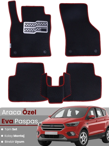 FORD KUGA 2 (2013-2019) Uyumlu EVA Paspas Tam Set–Araca Özel,Su Geçirmez,Kolay Montaj ürün görseli 1