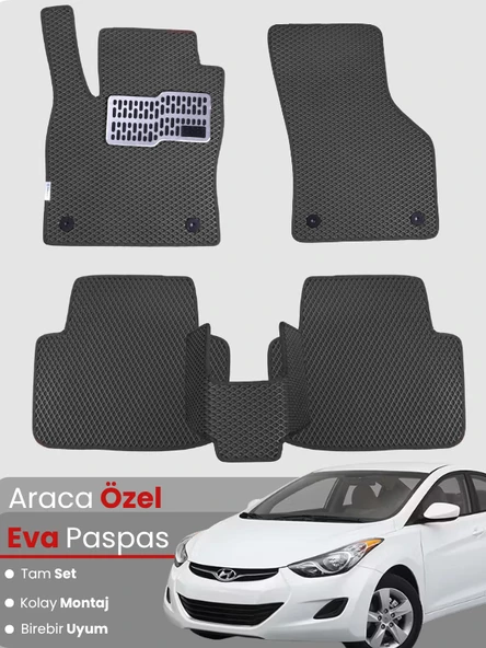 HYUNDAİ ELANTRA (2011-2016) Uyumlu EVA Paspas Tam Set–Araca Özel,Kolay Montaj,Su Geçirmez ürün görseli 1