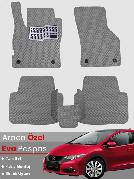 HONDA CİVİC FB/FG HATCHBACK (2012-2015) Uyumlu EVA Paspas Tam Set–Araca Özel Tasarım ürün görseli 1