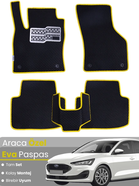 FORD FOCUS 4 (2019-2023) Uyumlu EVA Paspas Tam Set–Araca Özel,Su Geçirmez,Kolay Montaj ürün görseli 1