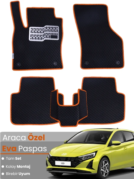 HYUNDAİ i20 (2020-2025) Uyumlu EVA Paspas Tam Set–Araca Özel,Kolay Montaj,Su Geçirmez ürün görseli 1