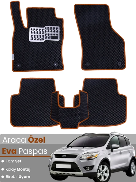 FORD KUGA 1 (2008-2012) Uyumlu EVA Paspas Tam Set–Araca Özel,Su Geçirmez,Kolay Montaj ürün görseli 1