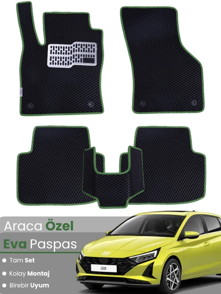 HYUNDAİ i20 (2020-2025) Uyumlu EVA Paspas Tam Set–Araca Özel,Kolay Montaj,Su Geçirmez ürün görseli 1
