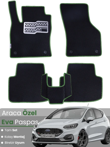 FORD FİESTA (2017-2024) Uyumlu EVA Paspas Tam Set–Araca Özel,Su Geçirmez,Kolay Montaj ürün görseli 1