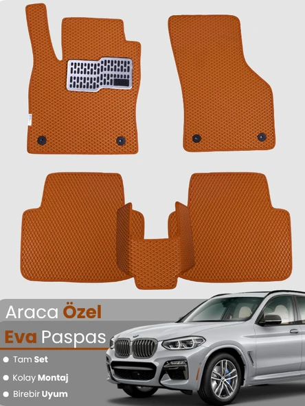 BMW X3 G01 (2017-2024) Uyumlu EVA Paspas Tam Set–Araca Özel,Su Geçirmez,Hızlı ve Kolay Montaj ürün görseli 1