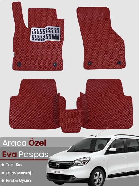 DACİA LODGY 5 KİŞİLİK (2012-2022) Uyumlu EVA Paspas Tam Set–Araca Özel,Su Geçirmez,Kolay Montaj ürün görseli 1